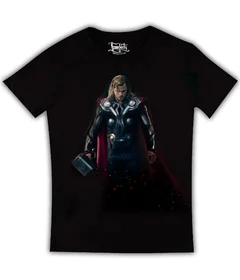 Прикольные футболки: Тор с молотом на черной